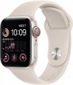 Apple Watch SE (GPS + Cellular) 44mm Starlight Aluminum Case with Starlight Sport Band - M/L - Starlight