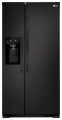 LG - 22.1 Cu. Ft. Side-by-Side Refrigerator with Thru-the-Door Ice and Water - Black