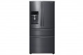 Samsung - 25 cu. ft. Large Capacity 4-Door French Door Refrigerator with External Water & Ice Dispenser - Fingerprint Resistant Black Stainless Steel