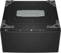 LG - SideKick 1.0 Cu. Ft. High-Efficiency Smart Top Load Pedestal Washer - Black Steel