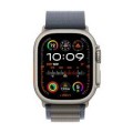 Apple GS Cert Refurb Watch Ultra 2 (GPS + Cellular) 49mm Titanium Case with Blue Alpine Loop with Blood Oxygen - Small - Titanium - (2023)