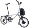 Brompton Electric P Line 4-speed - Mid Handlebar - Lunar Ice Folding Bike UK