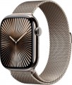 Apple Watch Series 10 (GPS+Cellular) 46mm Titanium Case with Natural Milanese Loop - S/M - Natural