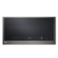 LG - 1.7 cu ft Over-the-Range Microwave with Convection and Air Fry - PrintProof Black Stinless Steel
