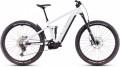 2025  Cube Stereo Hybrid ONE44 EXC 800 Electric Full Suspension Mountain Bike In Metallic White Marble & Black