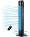 PureMate 43-inch Tower Fan with Air Purifier & Aroma Function, 3 Speed Settings, Large LED Display, 8-Hour Timer, Oscillating Portable Electric Floor Bladeless Fan for Bedroom, Home & Office uk