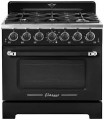 Unique Appliances - Classic Retro 5.2 Cu. Ft. Freestanding Gas Convection Range - Midnight Black