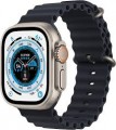 Apple - Geek Squad Certified Refurbished Watch Ultra (GPS + Cellular) 49mm Titanium Case with Midnight Ocean Band - Silver - (2022)