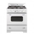 Unique Appliances - Classic Retro 3.9 Cu. Ft. Freestanding Gas Convection Range - Marshmallow White