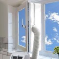 MOEGFY AC Window Seal Portable Universal Window Kit for Mobile Air Conditioner Unit and Tumble Dryer 400cm 158Inch with Zip and Adhesive Fastener UK