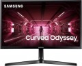 Samsung - Odyssey Gaming CRG5 Series 24” LED Curved FHD FreeSync Monitor - Black - Black
