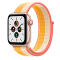 Apple Watch SE (1st Generation GPS + Cellular) 40mm Gold Aluminum Case with Maize/White Sport Loop - Gold