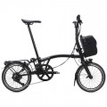 Brompton Electric P Line 4 Speed - Mid Handlebar with Roller Rack Matt Black - E-Motiq UK