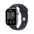 Apple Watch Series 12 (GPS) 42mm Aluminum Case with Navy Blue Sport Band - M/L - Space Gray - (2026) UK