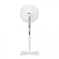 16” Inch Oscillating Pedestal Air Cooling Electric Fan 90°Oscillation 3 Speed Control Adjustable Extendable Stand Hot Summer Air Cooling Electric Portable Stand Fan (16 Inch Without Remote, White) UK