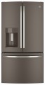 GE - 21.9 Cu. Ft. Counter-Depth French Door Refrigerator with Thru-the-Door Ice and Water - Slate