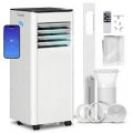 HOMCOM Portable Air Conditioner 5000 BTU, 4-in-1 AC Unit with Cool, Dehumidifier, Fan, Sleep Mode, WiFi Voice Remote Control UK