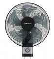 Belaco Wall Fan 16 Inch Wall Mounted 3 Speed Mode Oscillation Fan Tilt Head Easy Install High Airflow 55w Cooler for Summer, Black/Silver UK