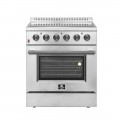 Forno Appliances - Galiano Alta Qualita 4.32 Cu. Ft. Freestanding Electric Range with True Convection Oven - Stainless Steel