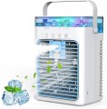 Portable Air Conditioners, 4 in 1 Mini AC Air Conditioner with 1000ml Water Tank, 2/4/8H Timer Ambient Light USB Powered Personal Evaporative Air Cooler Cooling Fan for Bedroom Room Office