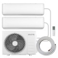 electriQ iQool Multi-Split 2 x 9000 BTU Smart Wall Mounted Split Air Conditioner with Heat Pump - Pipe Kits Included UK