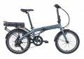 2025 Falcon Compact Electric Folding Bike In Pale Blue Metallic