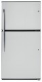 GE - 21.2 Cu. Ft. Top-Freezer Refrigerator - Stainless Steel