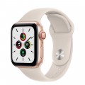 Apple Watch SE (1st Generation GPS + Cellular) 44mm Gold Aluminum Case with Starlight Sport Band - Gold