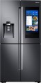 Samsung - Family Hub 22 Cu. Ft. 4-Door Flex French Door Counter-Depth Refrigerator - Fingerprint Resistant Black Stainless Steel
