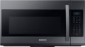 Samsung - Geek Squad Certified Refurbished 1.9 Cu. Ft. Over-the-Range Microwave with Sensor Cook - Black stainless steel