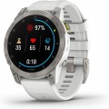 Garmin - epix (Gen 2) GPS Smartwatch 47mm Fiber-reinforced polymer - White Titanium