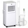 HOMCOM 5000 BTU Portable Air Conditioner, 4-in-1 Air Conditioning Unit, Dehumidifier, Cooling, Fan, Sleep Mode, with Remote Control, 2 Speeds, 24H Timer, Window Venting Kit, 12m² UK