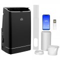 HOMCOM 4 in 1 Portable Air Conditioner 14000BTU with App and Voice Control, Dehumidifier, Cool, Fan, Sleep, Smart Home WiFi Compatible, Air Conditioning Unit with 24H Timer, Window Kit, Black UK