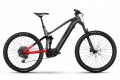 2025 Haibike AllMtn 4 Electric Full Suspension Mountain Bike In Silver, Red & Black Glossy