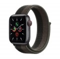 Apple Watch SE (1st Generation GPS + Cellular) 40mm Space Gray Aluminum Case with Tornado/Gray Sport Loop - Space Gray