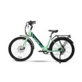 Ampere Deluxe 26″ Step Through Hybrid Electric Bike – Mint Green