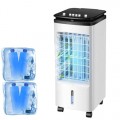 Portable Air Conditioner 5 in 1 Evaporative Air Cooler with Remote Control, 60° Tower Fan, 3 Fan Speeds, Air Purification, 24h Timer, Cooling for Home (A) UK