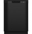 GE - Front Control Dishwasher with 60dBA - Black