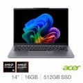 Acer Swift Go Copilot+PC, AMD Ryzen AI 5, 16GB RAM, 512GB SSD, 14 Inch OLED Laptop, NX.JDAEK.002 UK