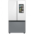 Samsung - 30 cu. ft Bespoke 3-Door French Door Refrigerator with Family Hub™ - Gray glass
