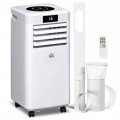 HOMCOM 10000 BTU Air Conditioning Unit, 3-in-1 Portable Air Conditioner, Dehumidifier, Cooling Fan with Remote Control, Digital Display, 2 Speeds, 24H Timer, Window Venting Kit, 22m² UK