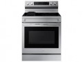 Samsung - Smart Freestanding Electric Range 6.3 cu. ft. with Air Fry, Convection+, and Griddle - Stainless Steel