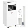 HOMCOM 7000 BTU Air Conditioning Unit, 3-in-1 Portable Air Conditioner, Dehumidifier, Cooling Fan with 2 Speeds, 24H Timer, Remote Control, Digital Display, Window Venting Kit, 26m² UK