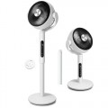 Levoit 20dB Quiet Pedestal Fans for Bedroom, 1451CFM Powerful Air Circulator Fan with Remote, 90°+120° Oscillating, 12 Speeds, 4 Modes, 12H Timer, Adjustable Height, Standing Fan for Home Office UK