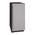 U-Line - 90-lb Freestanding Nugget Ice Machine with Reversible Hinge - Stainless Steel