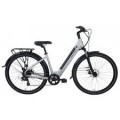 FALCON Horizon Crossbar Electric Hybrid Bike - Silver & Black