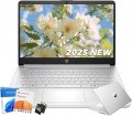 HP 14 Laptop Student Computer - New Version, Intel N150 Processor, 1-Year Microsoft 365, Windows 11 Pro, Copilot AI, Long Battery, 16GB RAM, 128GB UFS+256GB Micro SD, Silver