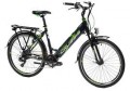 Crussis e-City 1.14 Step Through Hybrid Electric Bike, 26″ Wheels – Black/Green