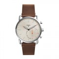 Fossil - Q Commuter Hybrid Smartwatch 44mm Stainless Steel - Silver