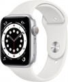 Refurbished Apple Watch Series 6 (GPS) 44mm Aluminum Case with White Sport Band - Silver
